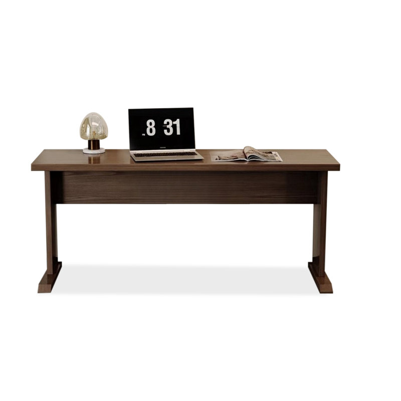 Bureaux rectangulaires en bois massif brun, H 29,53 po x l 55,12 po x P 17,72 po