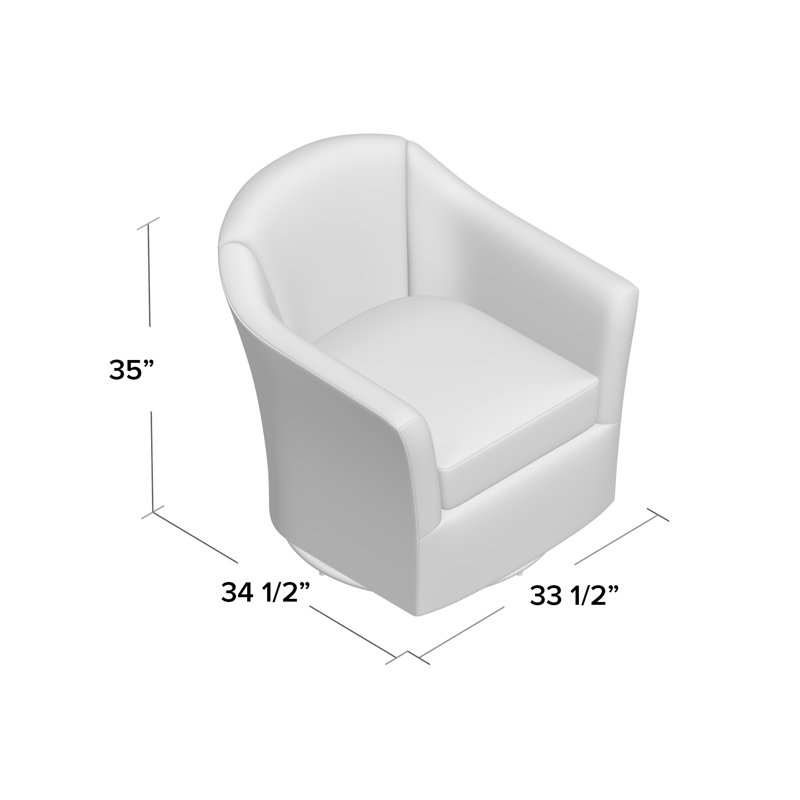 Barry Upholstered Barrel Chair, Pewter (9953 65)