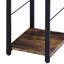 Bureau spacieux en chêne vieilli et noir, idéal pour le travail de bureau, avec 2 tablettes au choix. Table d'écriture fonctionnelle.