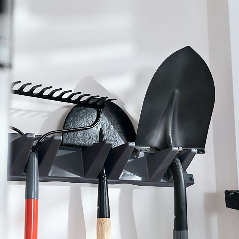 Suncast 25 in. D x 5.25 in. W Resin Tool Hanger with Wall-Mount Design (Set of 2), Made in the USA