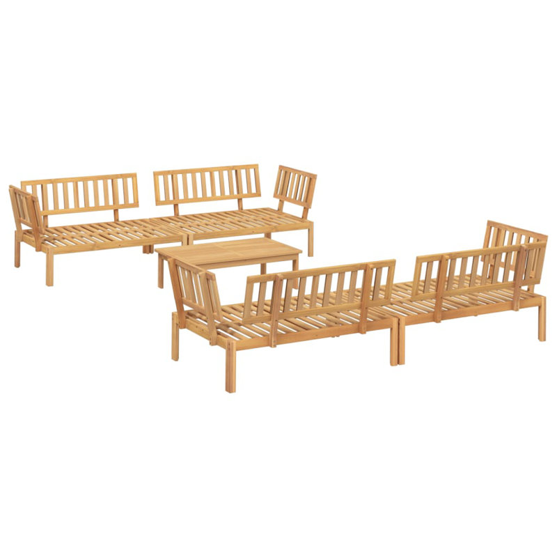 Vidaxl 5 Piece Garden sofa set made of solid acacia wood