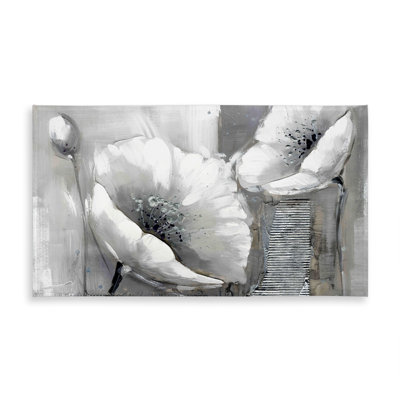 Industrial Monochrome Flowers Tablecloth | Livingroom Decor