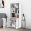 Grande bibliothèque autoportante blanche, organisateur de rangement à 5 niveaux avec tablette réglable, armoire de rangement moderne pour chambre à coucher, salon et bureau-2015324459