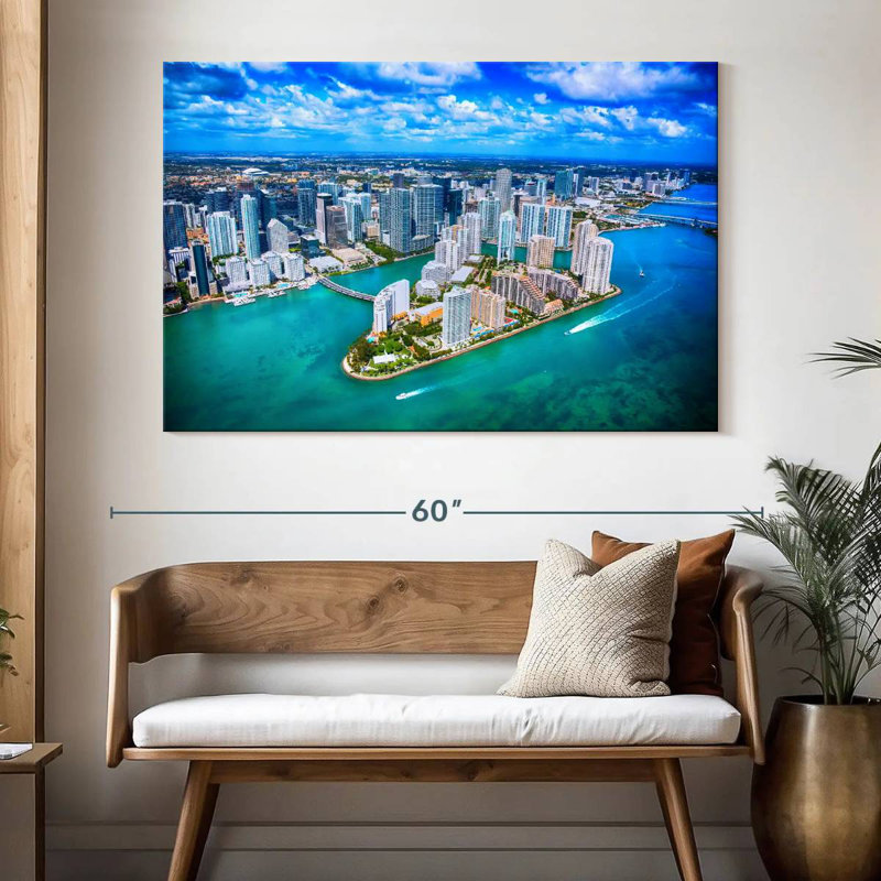 Vue aérienne de Sirci Miami, H 34 po x l 51 po