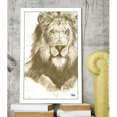 «Mute Lion», reproduction de peinture acrylique