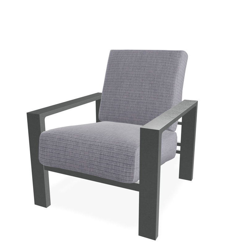 Larssen Deep Seating Cushion Arm Chair, Graphite, Proven Ash