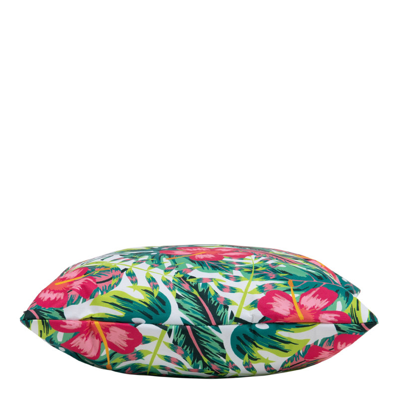 Tropical Flower Indoor-Outdoor Cushion, Multicolour