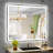 Hyosvany Matte Black Matel Framed LED Vanity Mirror with Front-lit and Back-lit, Memory Function, 3 Color Temperatures, Dimmable Light & Anti-fog Tempered Glass Mirror-285721189