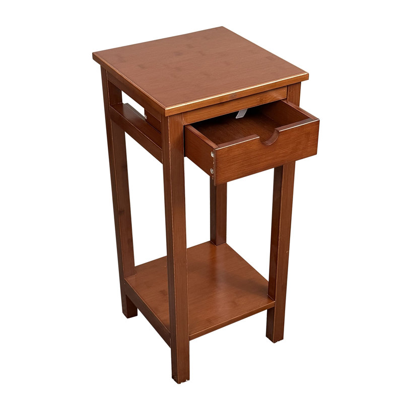 Table de bout avec rangement Alfie-Thomas, Mahogany