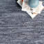 Tapis bleu tissé à plat à la main Faustine-1975976535