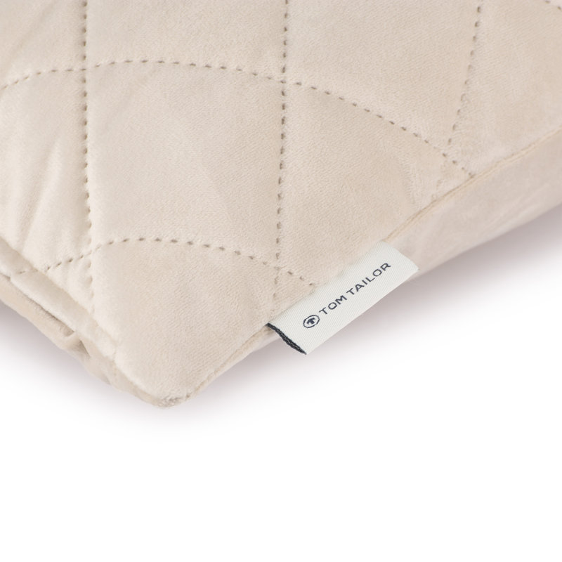 Geometric Square Cushion Cover, Beige