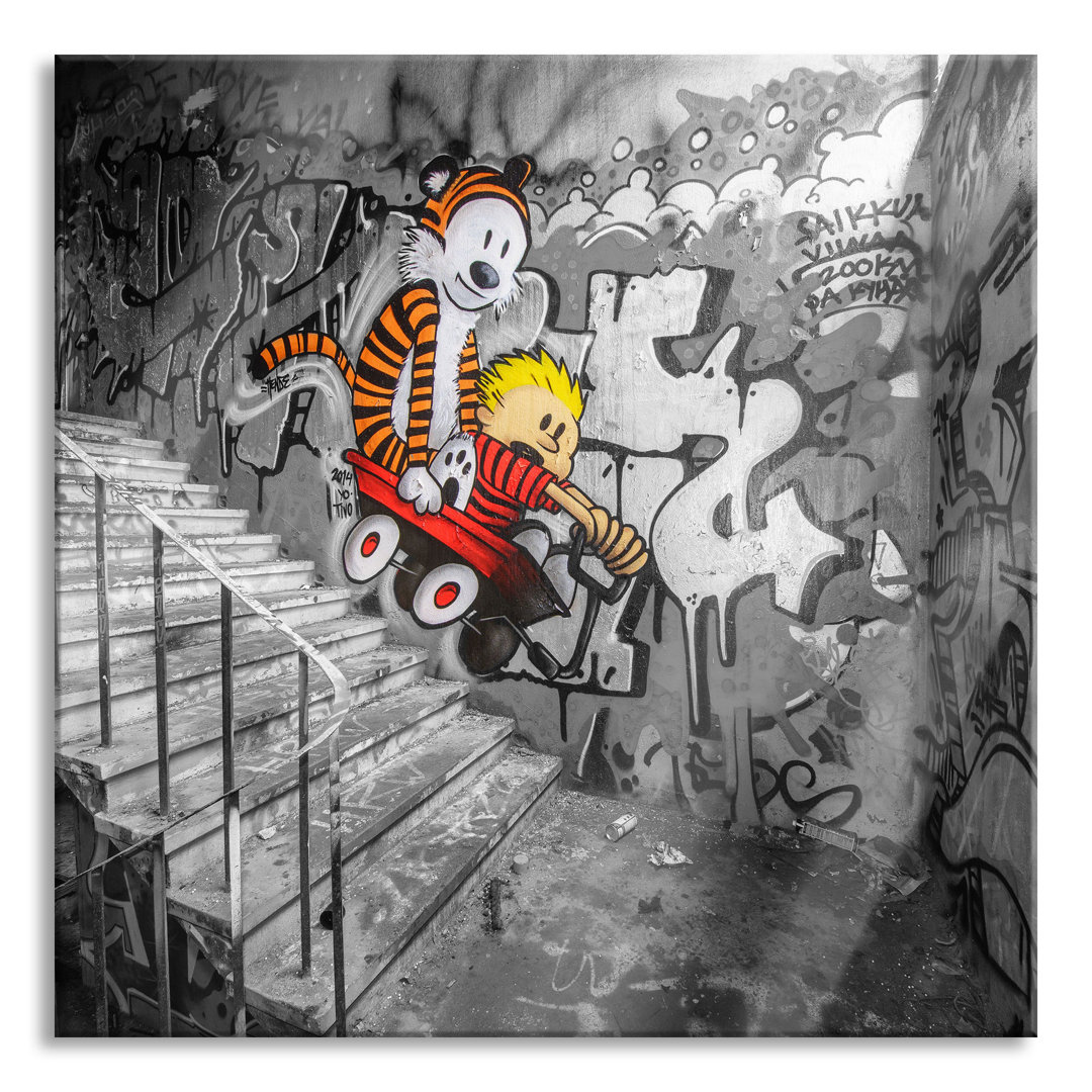 Glasbild Tiger Graffiti in Berlin