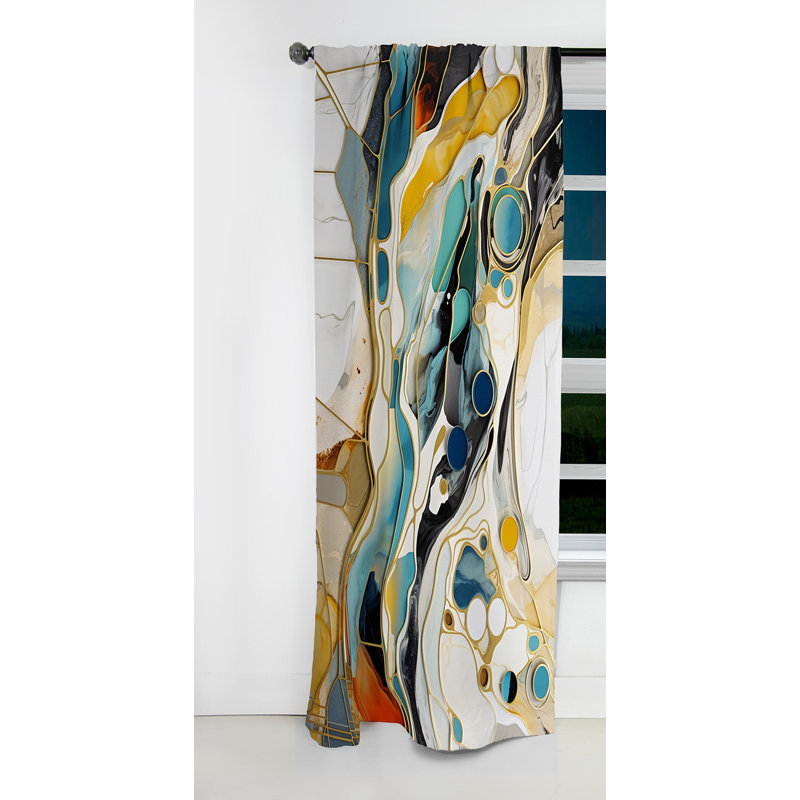Pimlico - Liquid Ink Blackout Curtain - 1 Panels, L 52 po x L 84 po