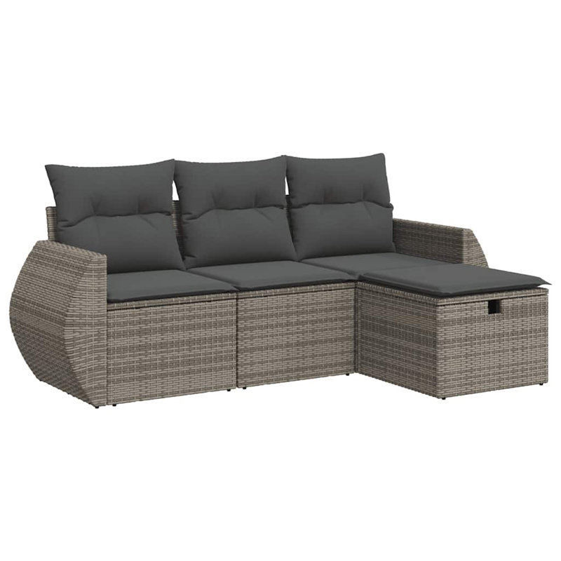  Ensemble de canapé de patio gris, Gris