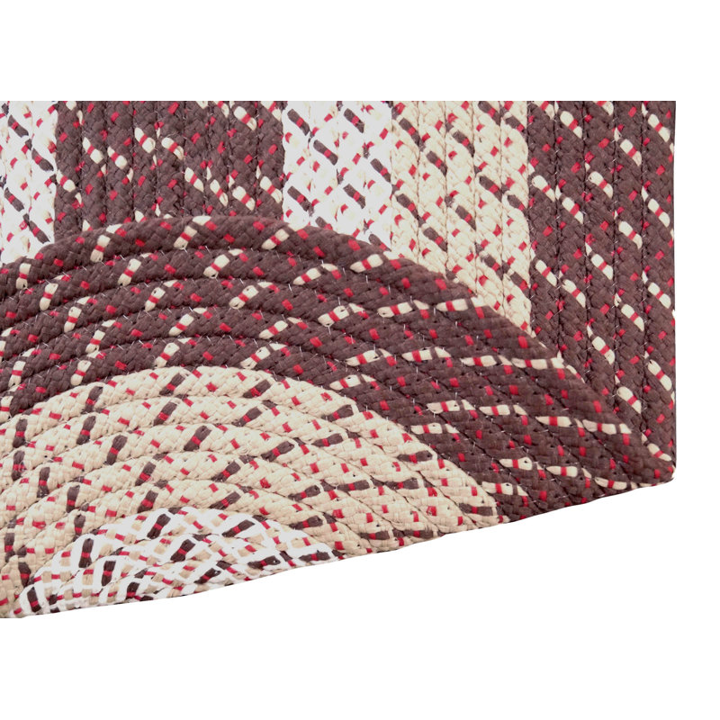 McClure Geometric Indoor Outdoor Oval Area Rug - Braided Rugs, 30" x 50" Oval