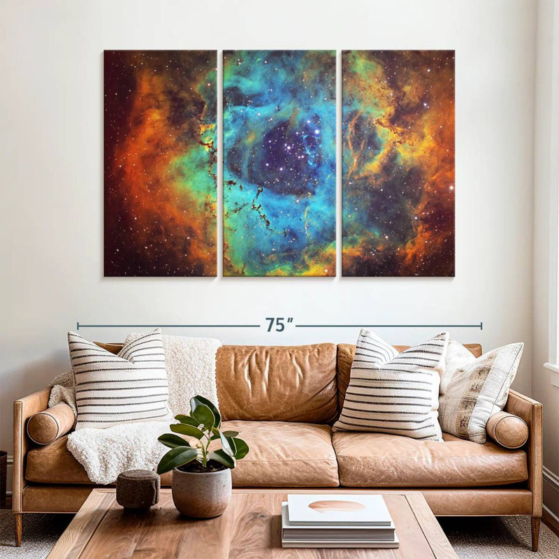 Oberle Cosmic Rosette Nebula, 42" H x 65" W