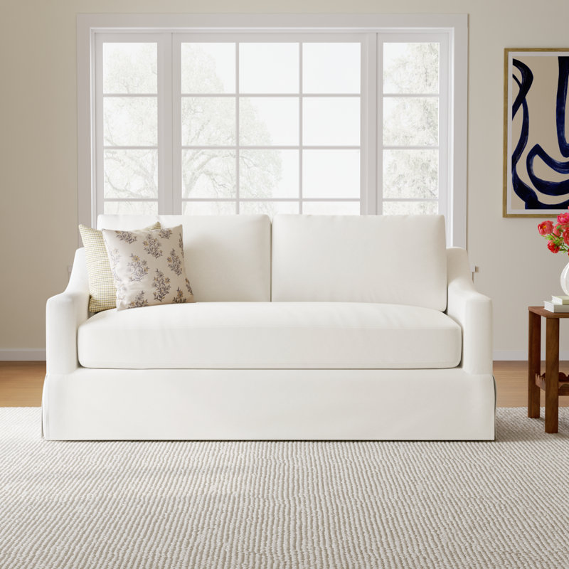 Cranbrook 78" Slipcovered Sofa, Bayou Off White Canvas