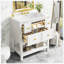 Ensemble de meuble-lavabo simple 29,56 po avec plateau en résine Alexsis-2000730464