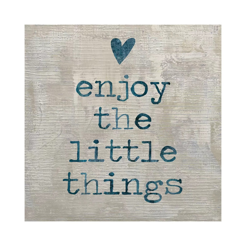 Enjoy The Little Things I by Jamie MacDowell - Wrapped Canvas Gallery-Wrapped Canvas Giclée