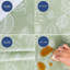Round Oilcloth PVC Wipe Clean Tablecloth 160 Cm 62" Leaves Sage Green-187304152