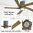 5 Solid Wood Blades Indoor Ceiling Fan With Light Kit And Remote Quiet DC Motor-458786185-437134177