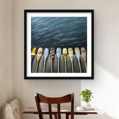 Colorful Paddles on the Dock - Livingroom Hygge Print Decor