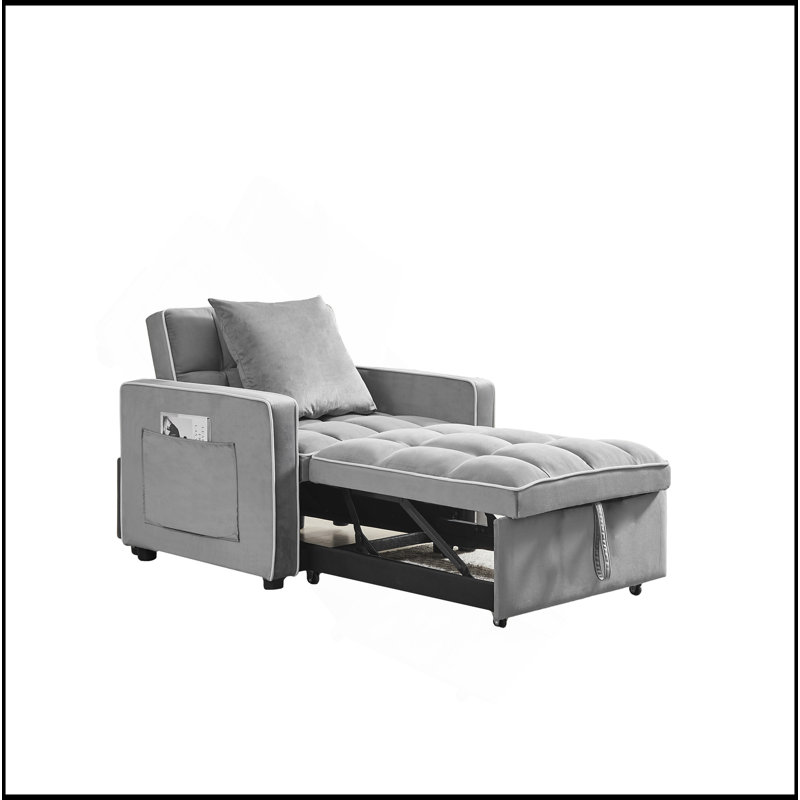 Trois-en-un Canapé-lit Canapé-lit pliant Dossier réglable dans un canapé Fauteuil inclinable Lit simple moderne pour adulte