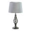 Zoey 49Cm Twist Metal Grey Silver Metal Table Lamp-591850154