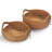Rattan Storage Basket, Hand Woven Fruit Basket With Handles, Wicker Serving Basket, Bread Basket, Decorative Baskets For Organizing, Set Of 2