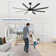 Jamii-Leigh Large Indoor/Covered Outdoor Modern Ceiling Fan with Led Lights and Remote, 6-Speed, Reversible Quiet DC Motor, Timer, 8-ABS-Blade