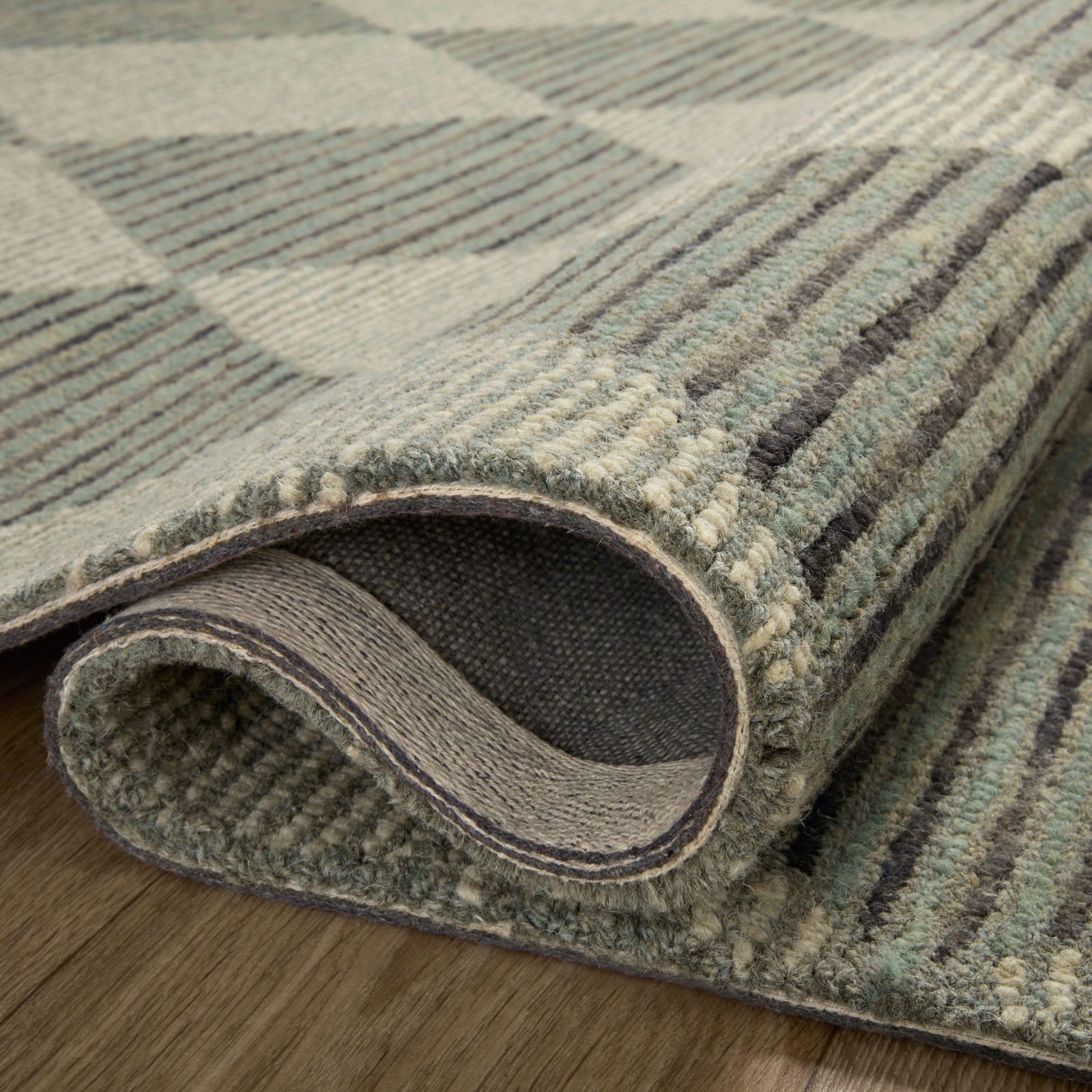 Chris Loves Julia x Loloi Francis Wool Spa/Granite Rug, Runner 2'6" x 9'9"