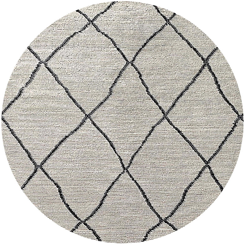 Alyus Geometric Indoor Rug, Round 6'