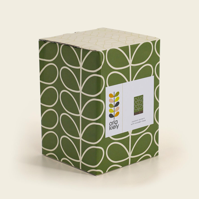 Orla Kiely Large Ceramic Candle Holder For Pillar Stoneware Tabletop / Centrepiece Pillar