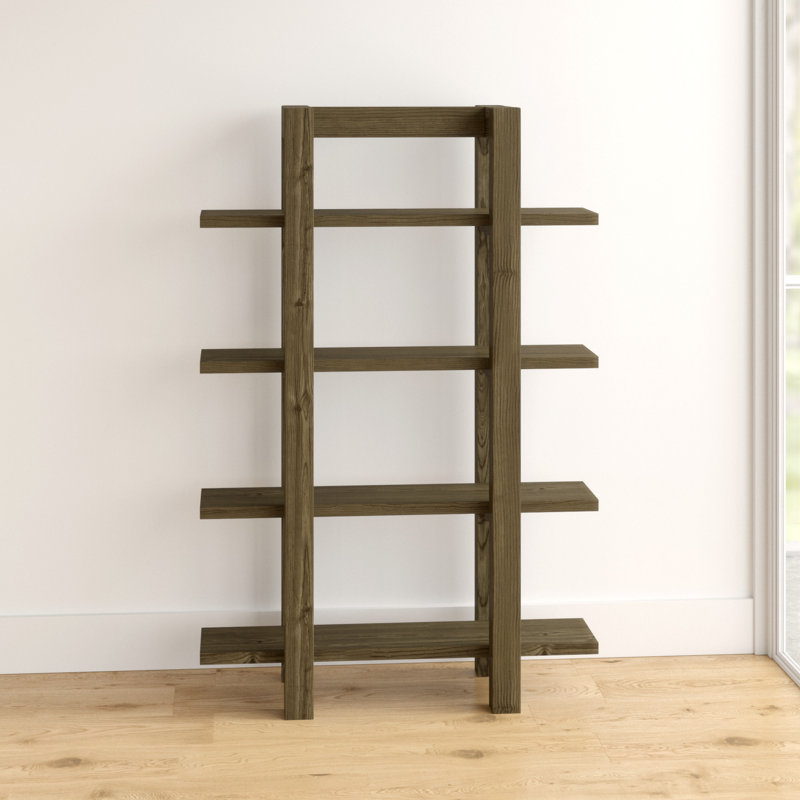 Bowenfels 180cm H x 120cm W Floating Bookcase, Dark Oak