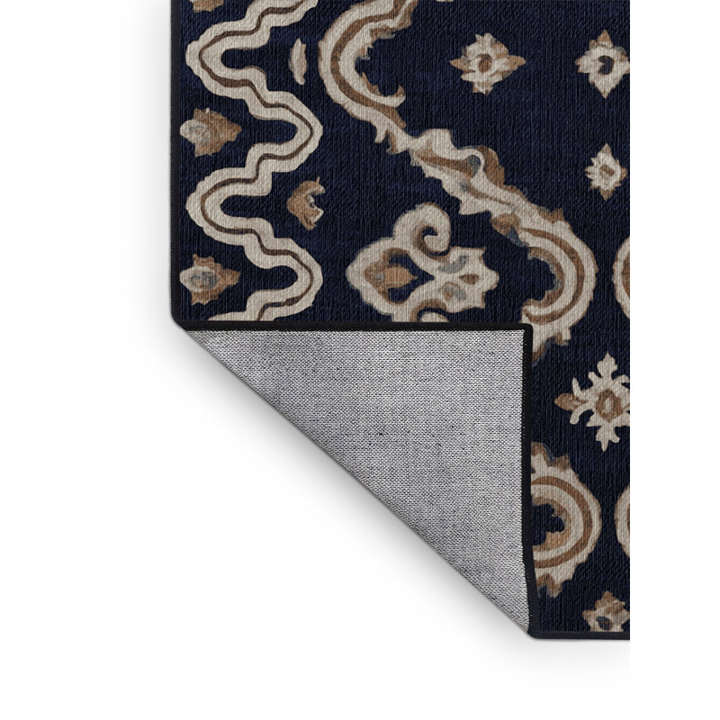 Machine Washable Gray Area Rug, Square 5'