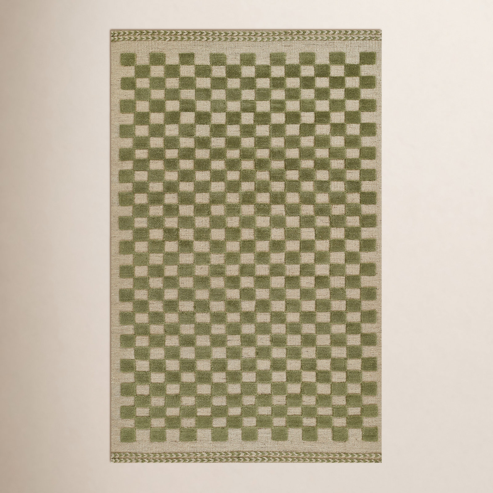 Rafaela Handmade Wool Rug, Rectangle 5' x 8'