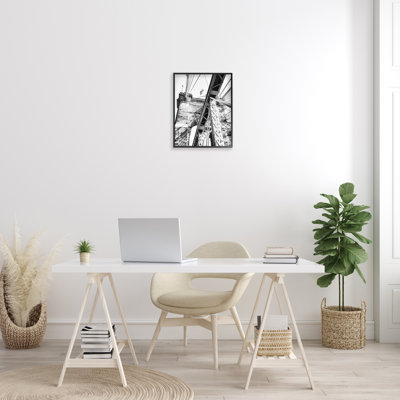 Grey Urban Bridge Framed Giclee Art by Donnie Quillen