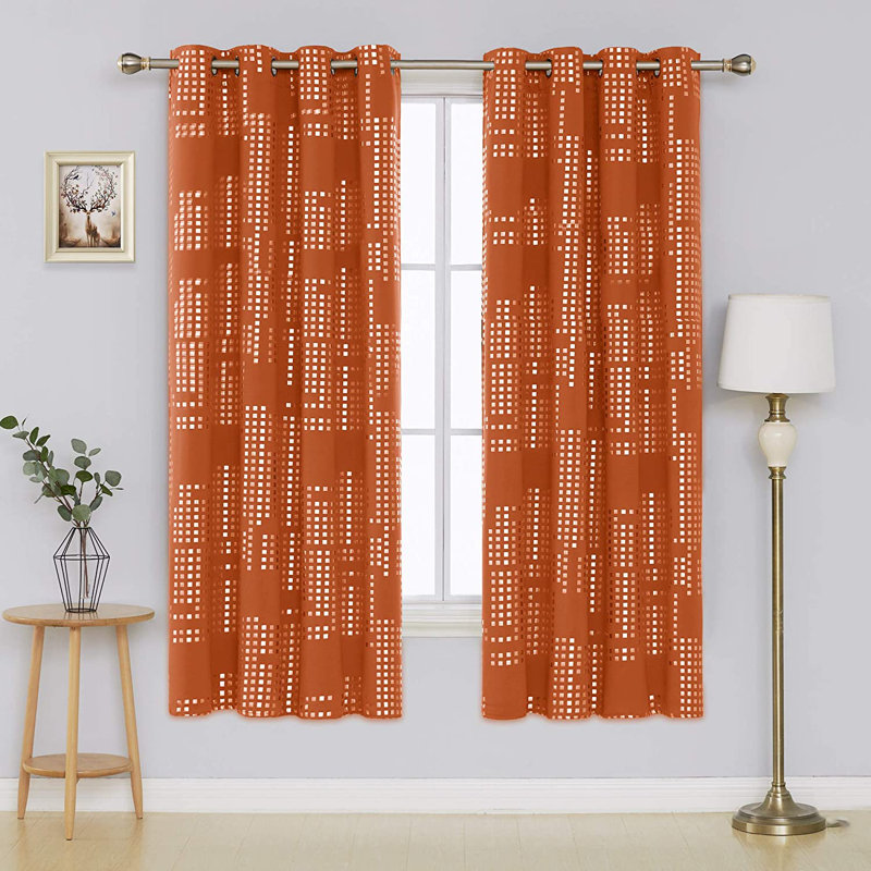 Carmacmoin Room Darkening Curtain Pair, Light Gray, 52" W x 72" L