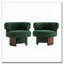 Fauteuil demi-tonneau rotatif moderne courbé et sculptural-1248892706