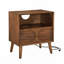 Table de chevet cannelée moderne Mid Century
