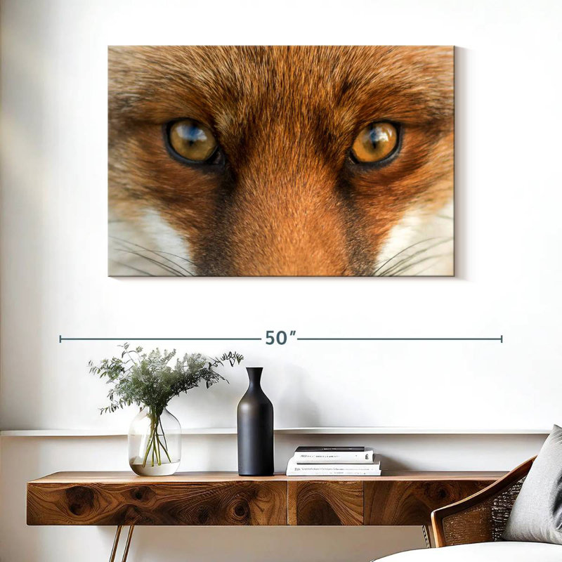 Amber Eyed Fox, 26" H x 39" W