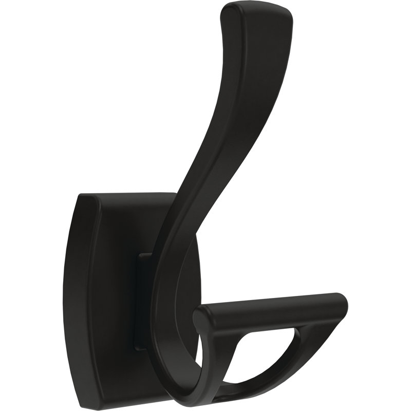 Dansant Wall Mounted Towel Hook, Matte Black