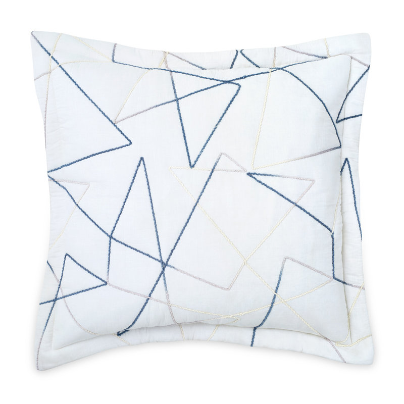 Lennox Comforter Set - White, King Comforter + 5 Shams