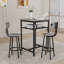 Table de bar, équipée de 2 tabourets de bar, avec dossier et cloison-1906771797-1906771794-1898246207