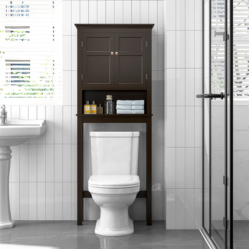 Rangement autoportant au-dessus de la toilette, Espresso