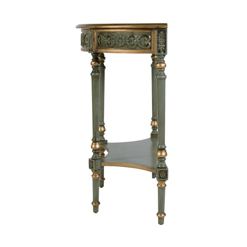 Danelle Demilune 30" Console Table, Pastel Green
