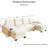 104.7" U-Shaped Sleeper Sofa with Pull-Out Bed, 2-in-1 Convertible Couch with USB Ports and Removable Armrests-649571379