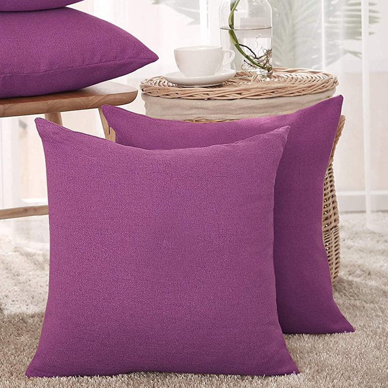 Square Pillow Cover, Purple