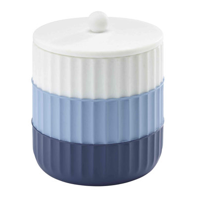 Izod Iz Clubhouse Str Blue Bathroom Storage Container In Navy;white;blue