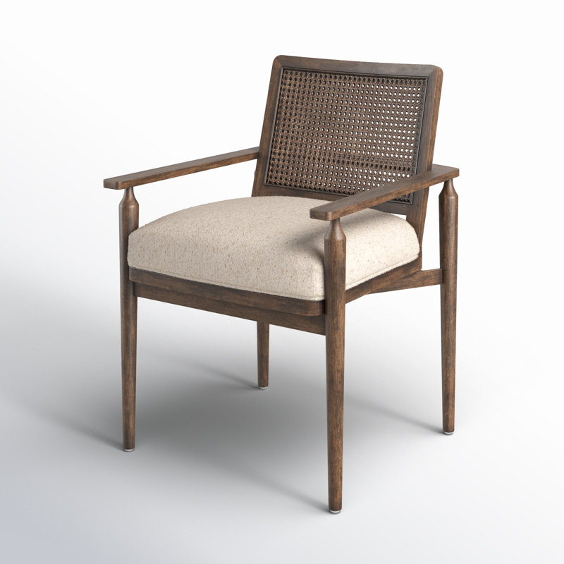 Xavier Upholstered Arm Chair, Beige Fabric